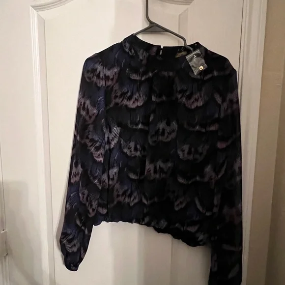 RACHEL Rachel Roy Black and Purple Midi Skirt - Picture 3 of 4